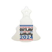 Trump Vance 2024 Donald J.D. Outlaw And The Hillbilly Ceramic Tree Ornament