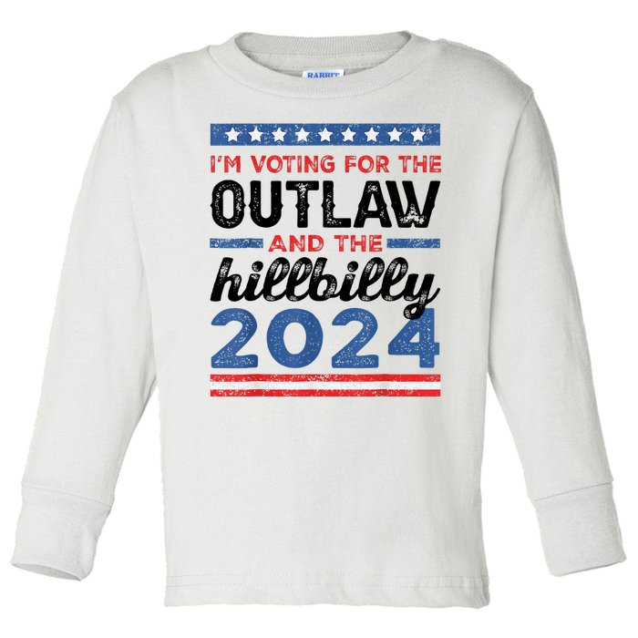 Trump Vance 2024 Donald J.D. Outlaw And The Hillbilly Toddler Long Sleeve Shirt