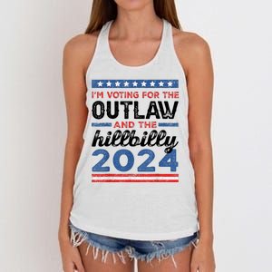 Trump Vance 2024 Donald J.D. Outlaw And The Hillbilly Women's Knotted Racerback Tank