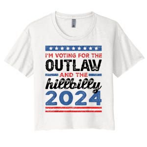 Trump Vance 2024 Donald J.D. Outlaw And The Hillbilly Women's Crop Top Tee