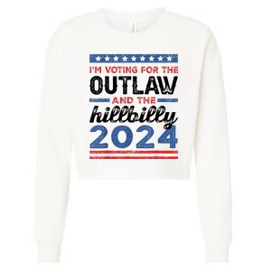 Trump Vance 2024 Donald J.D. Outlaw And The Hillbilly Cropped Pullover Crew