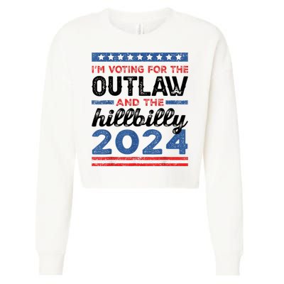 Trump Vance 2024 Donald J.D. Outlaw And The Hillbilly Cropped Pullover Crew