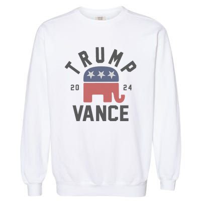 Trump Vance 2024 President Trump Supporter Reelection Garment-Dyed Sweatshirt