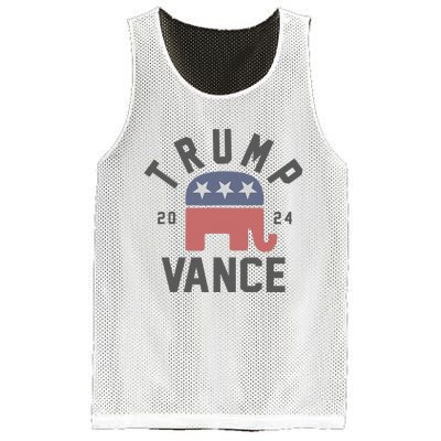 Trump Vance 2024 President Trump Supporter Reelection Mesh Reversible Basketball Jersey Tank