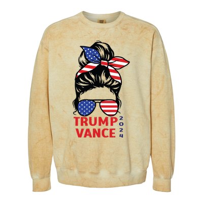 Trump Vance 2024 Vp Vice President 47 America Election Women Colorblast Crewneck Sweatshirt