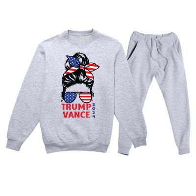 Trump Vance 2024 Vp Vice President 47 America Election Women Premium Crewneck Sweatsuit Set