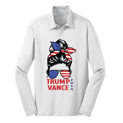 Trump Vance 2024 Vp Vice President 47 America Election Women Silk Touch Performance Long Sleeve Polo