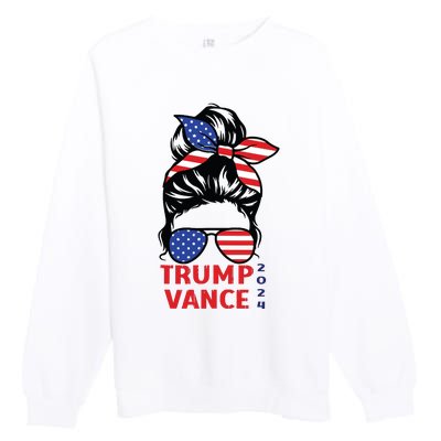 Trump Vance 2024 Vp Vice President 47 America Election Women Premium Crewneck Sweatshirt