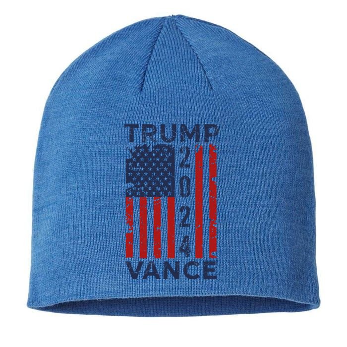 Trump Vance 2024 Us Flag Election President 2024 Great Gift Sustainable Beanie