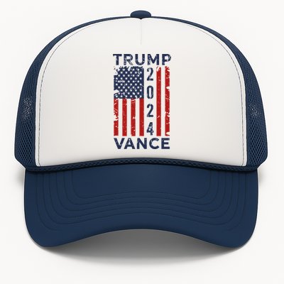 Trump Vance 2024 Us Flag Election President 2024 Great Gift Trucker Hat