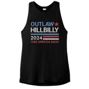 Trump Vance 2024 Donald Trump J.D. Vance Outlaw Hillbilly Ladies PosiCharge Tri-Blend Wicking Tank