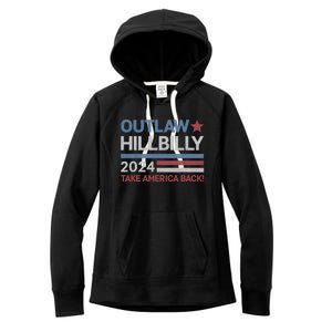 Trump Vance 2024 Donald Trump J.D. Vance Outlaw Hillbilly Women's Fleece Hoodie