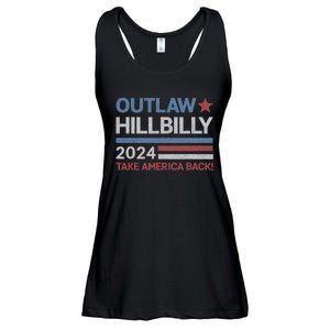 Trump Vance 2024 Donald Trump J.D. Vance Outlaw Hillbilly Ladies Essential Flowy Tank