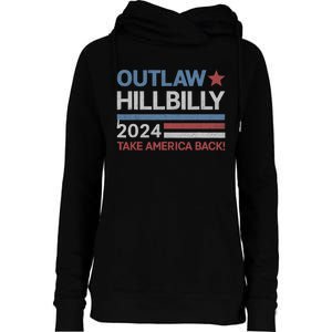 Trump Vance 2024 Donald Trump J.D. Vance Outlaw Hillbilly Womens Funnel Neck Pullover Hood