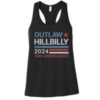 Trump Vance 2024 Donald Trump J.D. Vance Outlaw Hillbilly Women's Racerback Tank