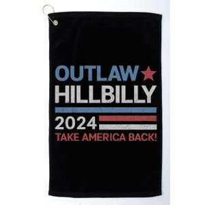 Trump Vance 2024 Donald Trump J.D. Vance Outlaw Hillbilly Platinum Collection Golf Towel