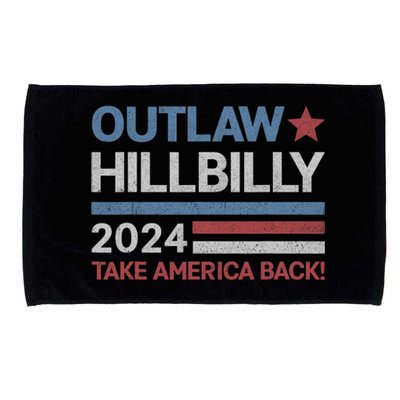 Trump Vance 2024 Donald Trump J.D. Vance Outlaw Hillbilly Microfiber Hand Towel