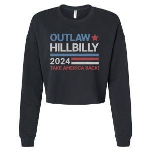 Trump Vance 2024 Donald Trump J.D. Vance Outlaw Hillbilly Cropped Pullover Crew