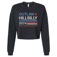 Trump Vance 2024 Donald Trump J.D. Vance Outlaw Hillbilly Cropped Pullover Crew