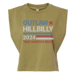 Trump Vance 2024 Donald Trump J.D. Vance Outlaw Hillbilly Garment-Dyed Women's Muscle Tee