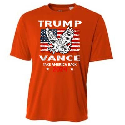 Trump Vance 2024 Eagle Usa Flag Print Cooling Performance Crew T-Shirt