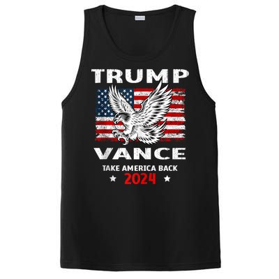 Trump Vance 2024 Eagle Usa Flag Print PosiCharge Competitor Tank