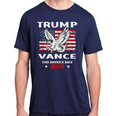 Trump Vance 2024 Eagle Usa Flag Print Adult ChromaSoft Performance T-Shirt