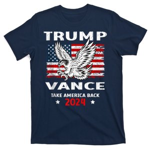 Trump Vance 2024 Eagle Usa Flag Print T-Shirt