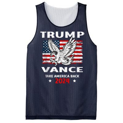 Trump Vance 2024 Eagle Usa Flag Print Mesh Reversible Basketball Jersey Tank