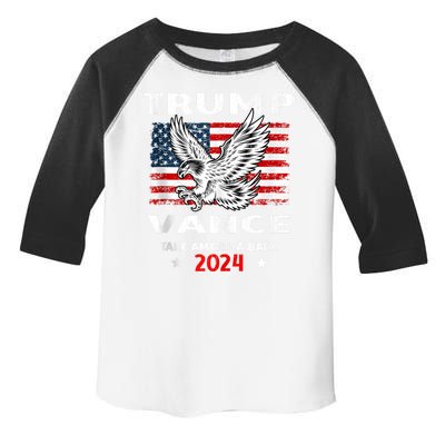 Trump Vance 2024 Eagle Usa Flag Print Toddler Fine Jersey T-Shirt