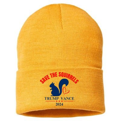 Trump Vance 2024 Save The Squirrels Sustainable Knit Beanie