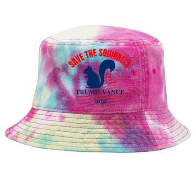 Trump Vance 2024 Save The Squirrels Tie-Dyed Bucket Hat