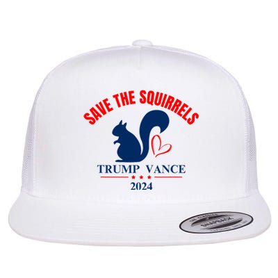 Trump Vance 2024 Save The Squirrels Flat Bill Trucker Hat