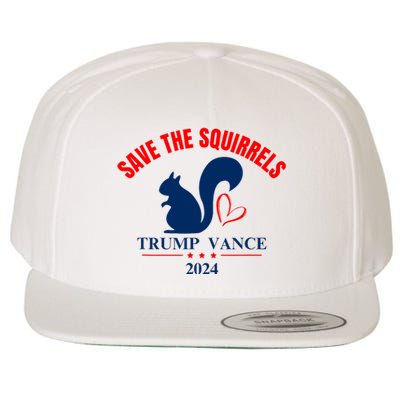 Trump Vance 2024 Save The Squirrels Wool Snapback Cap