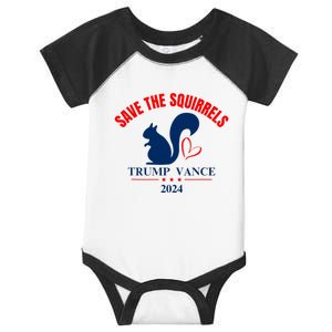 Trump Vance 2024 Save The Squirrels Infant Baby Jersey Bodysuit