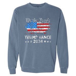 Trump Vance 2024 President Trump Supporter Re Election Garment-Dyed Sweatshirt