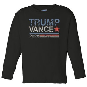 Trump Vance 2024 President Trump Supporter Reelection Toddler Long Sleeve Shirt