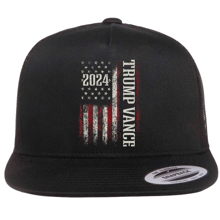 Trump Vance 2024 Flat Bill Trucker Hat