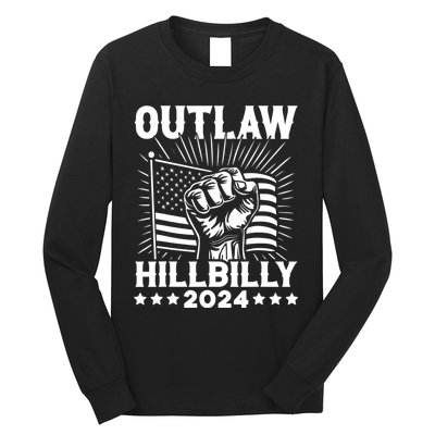 Trump Vance 2024 Donald Trump J.D. Vance Outlaw Hillbilly Long Sleeve Shirt