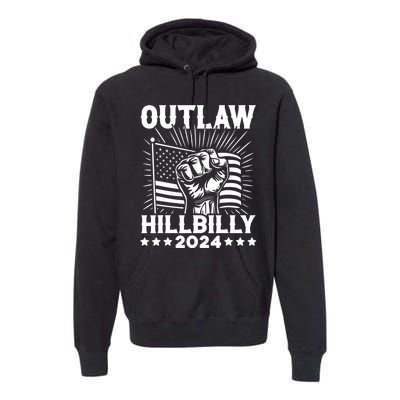 Trump Vance 2024 Donald Trump J.D. Vance Outlaw Hillbilly Premium Hoodie