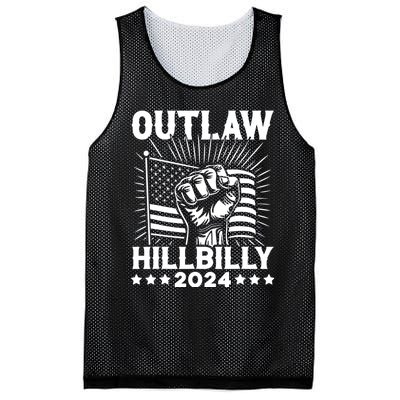 Trump Vance 2024 Donald Trump J.D. Vance Outlaw Hillbilly Mesh Reversible Basketball Jersey Tank