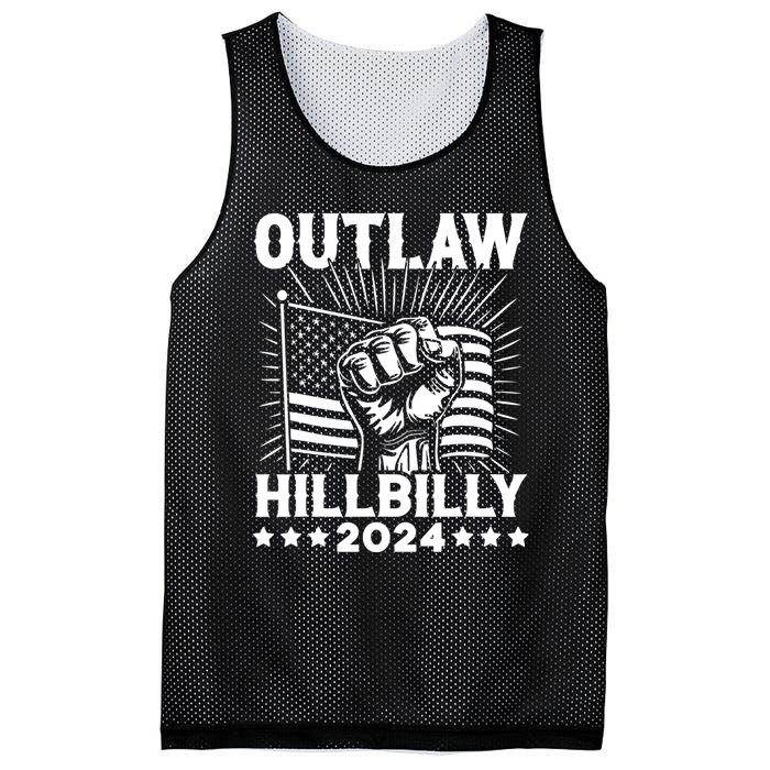 Trump Vance 2024 Donald Trump J.D. Vance Outlaw Hillbilly Mesh Reversible Basketball Jersey Tank