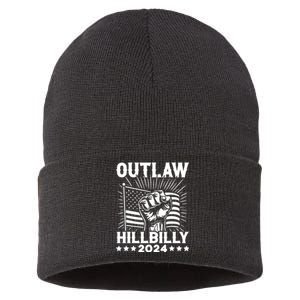 Trump Vance 2024 Donald Trump J.D. Vance Outlaw Hillbilly Sustainable Knit Beanie