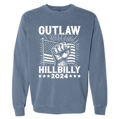 Trump Vance 2024 Donald Trump J.D. Vance Outlaw Hillbilly Garment-Dyed Sweatshirt