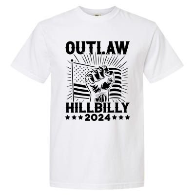 Trump Vance 2024 Donald Trump J.D. Vance Outlaw Hillbilly Garment-Dyed Heavyweight T-Shirt