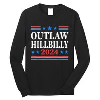 Trump Vance 2024 Outlaw Hillbilly Us Flag Vintage Long Sleeve Shirt