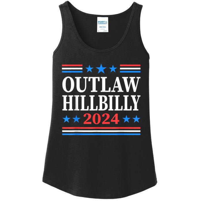 Trump Vance 2024 Outlaw Hillbilly Us Flag Vintage Ladies Essential Tank