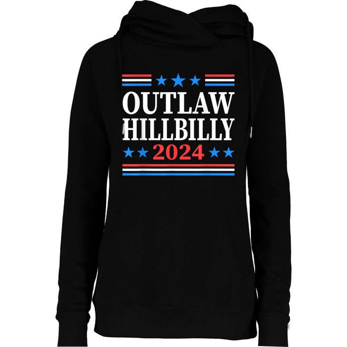 Trump Vance 2024 Outlaw Hillbilly Us Flag Vintage Womens Funnel Neck Pullover Hood