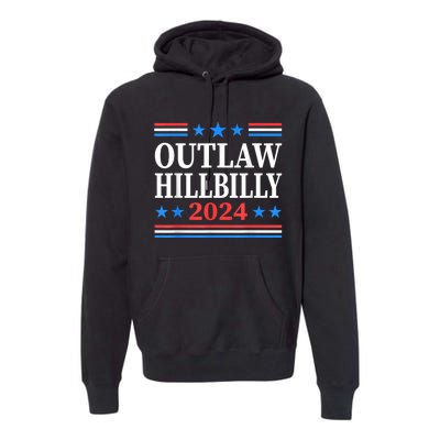 Trump Vance 2024 Outlaw Hillbilly Us Flag Vintage Premium Hoodie