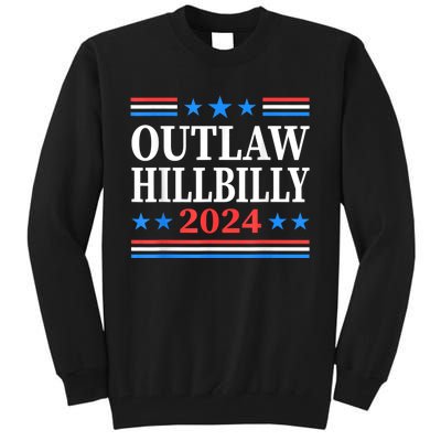 Trump Vance 2024 Outlaw Hillbilly Us Flag Vintage Tall Sweatshirt